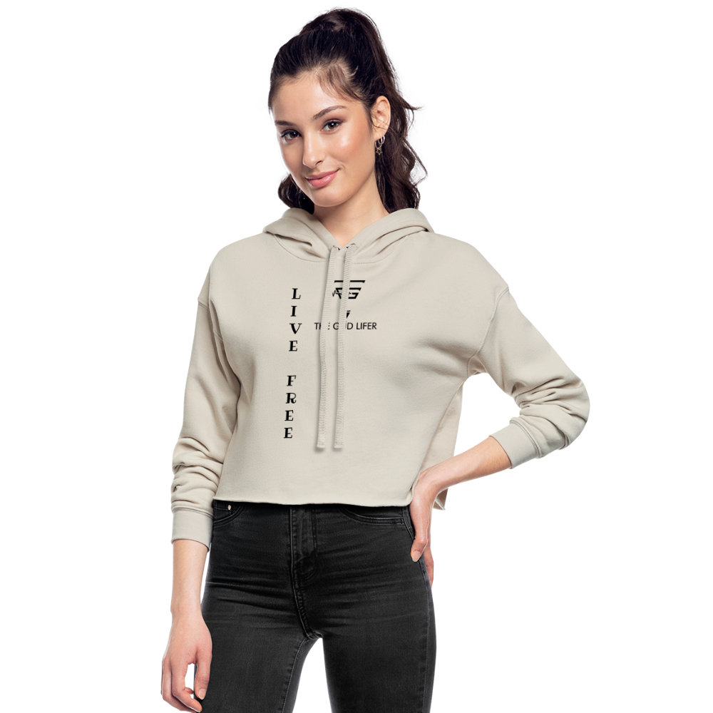 LIVE FREE Women's Cropped Hoodie - dust