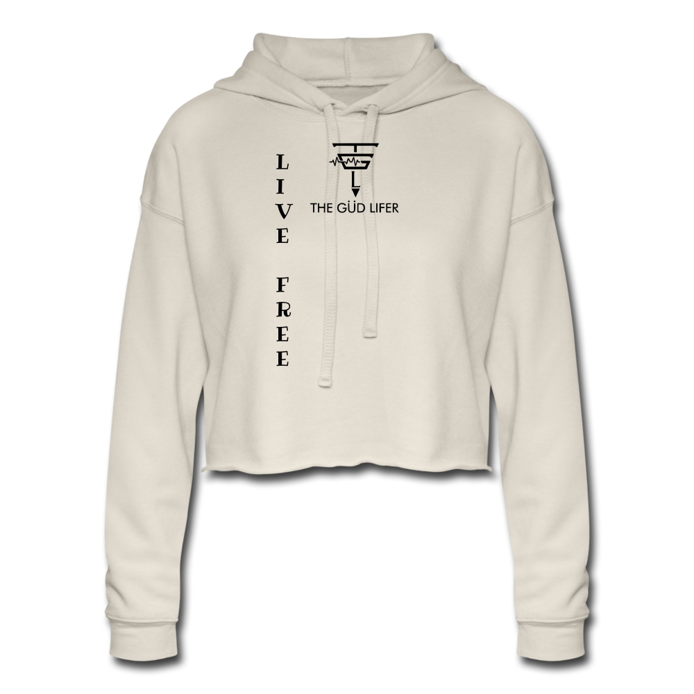 LIVE FREE Women's Cropped Hoodie - dust