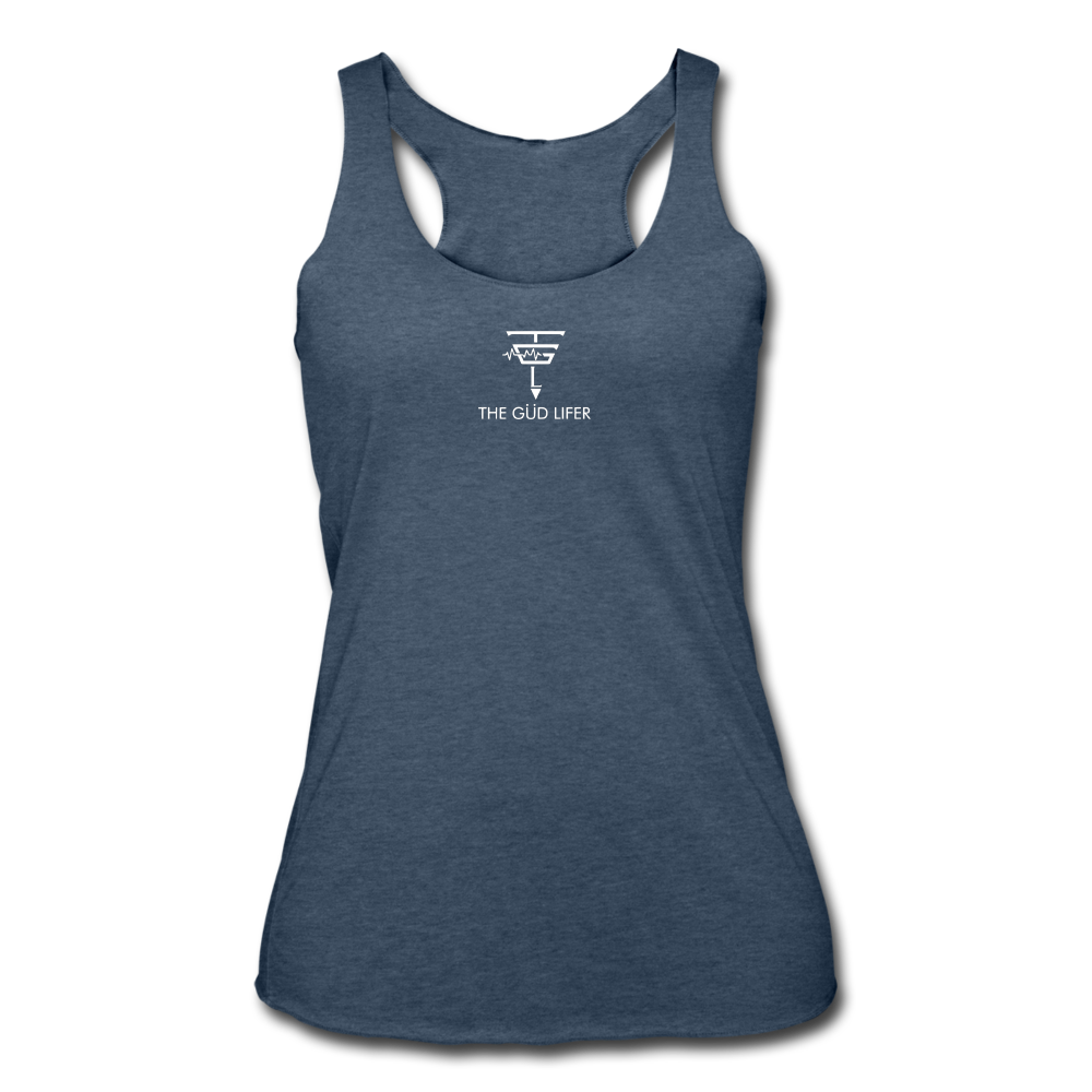 Women’s Tri-Blend Racerback Tank - heather navy