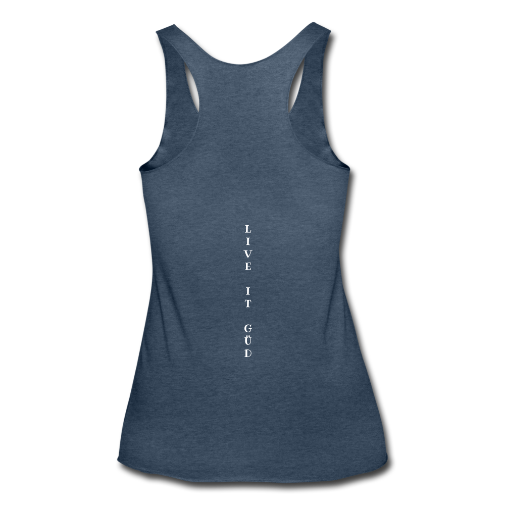 Women’s Tri-Blend Racerback Tank - heather navy