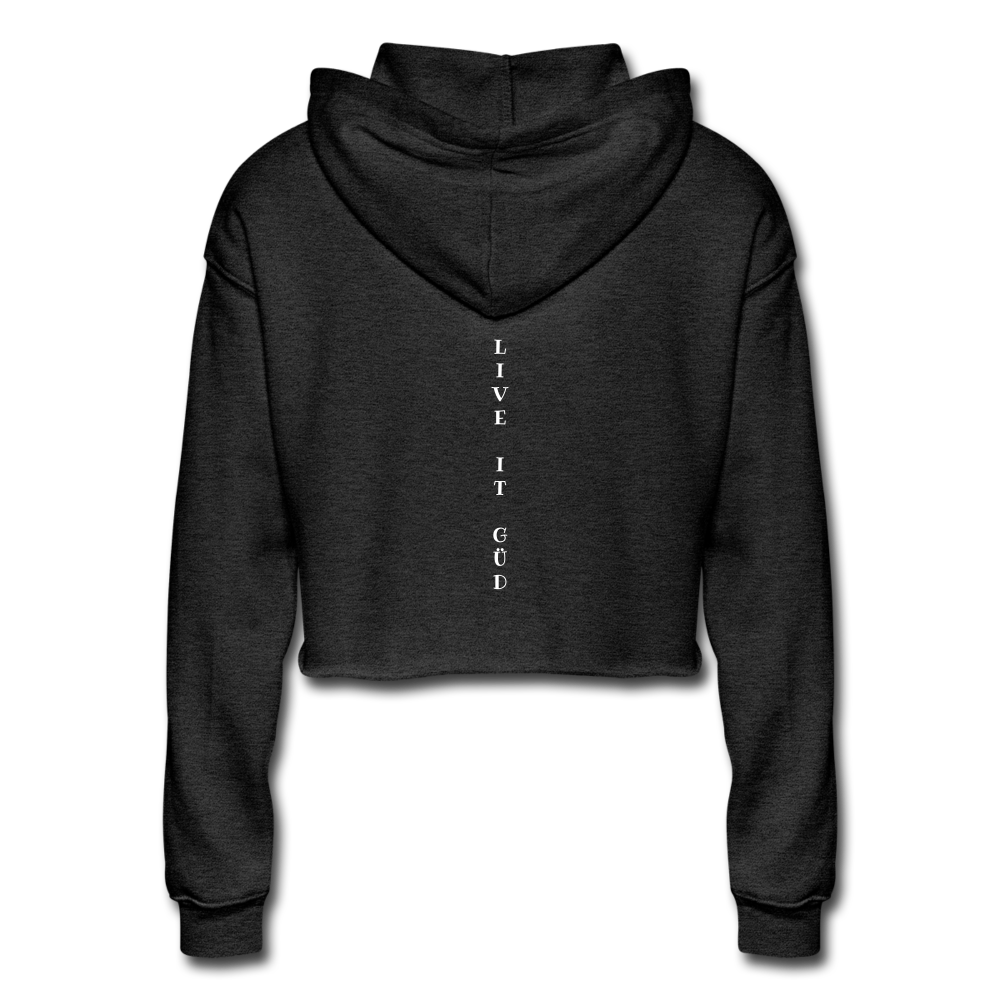 LIVE FREE Women's Cropped Hoodie - deep heather