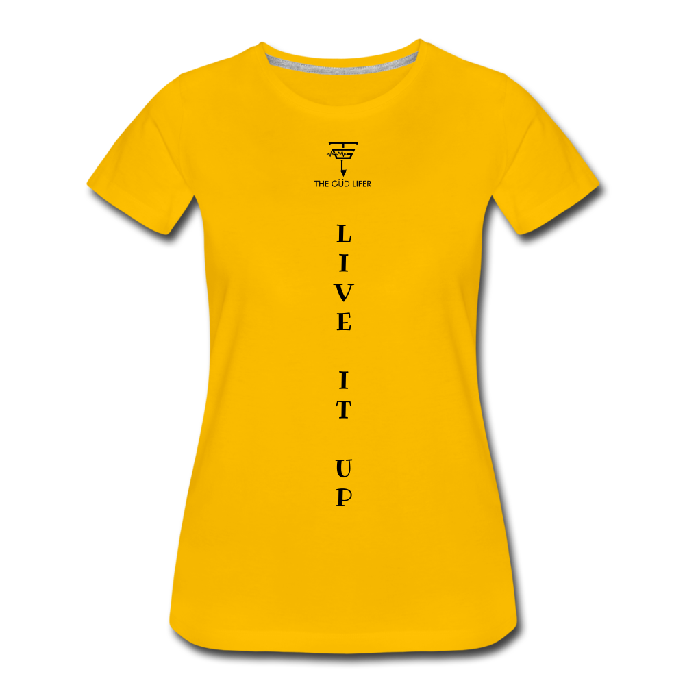 LIVE IT UP Women’s Premium T-Shirt - sun yellow