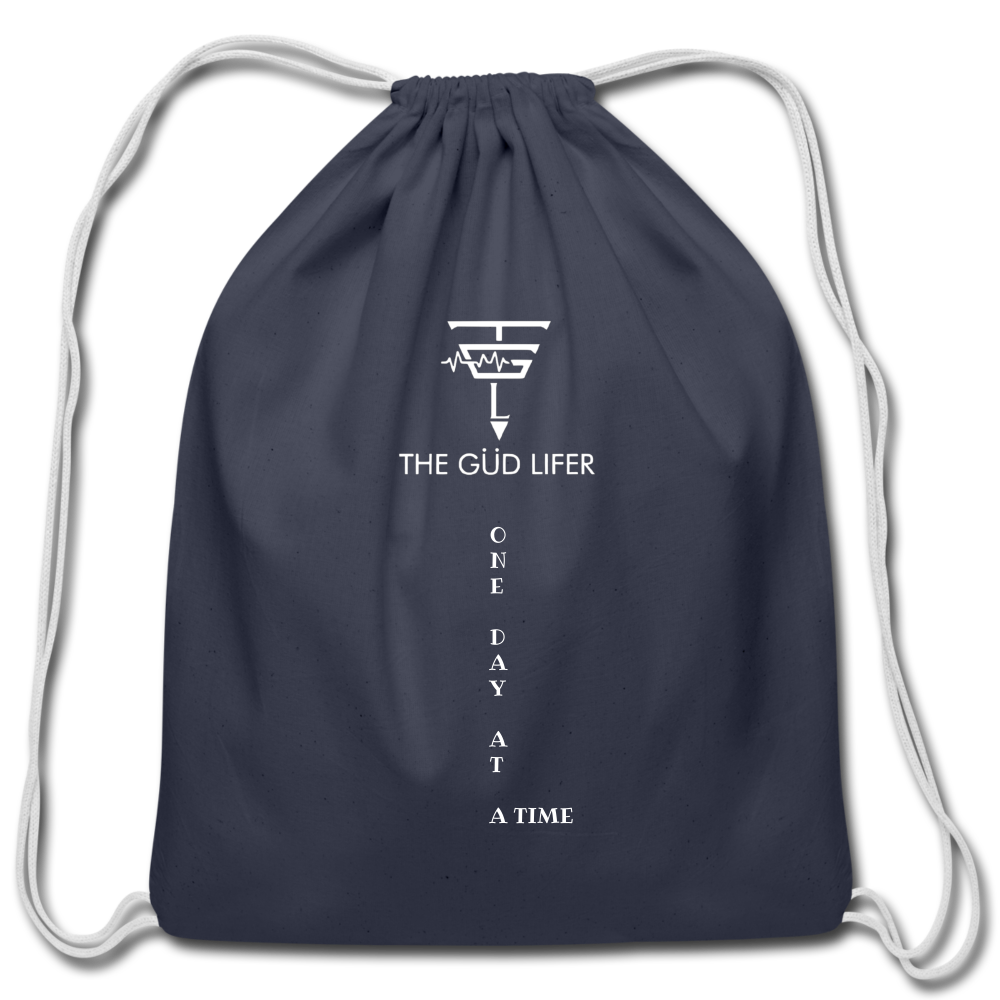 ONE DAY Cotton Drawstring Bag - navy