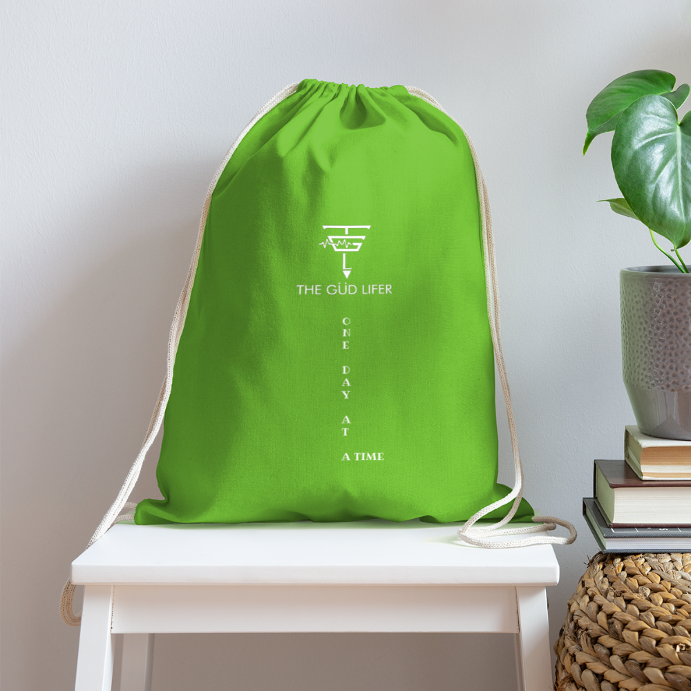 ONE DAY Cotton Drawstring Bag - clover