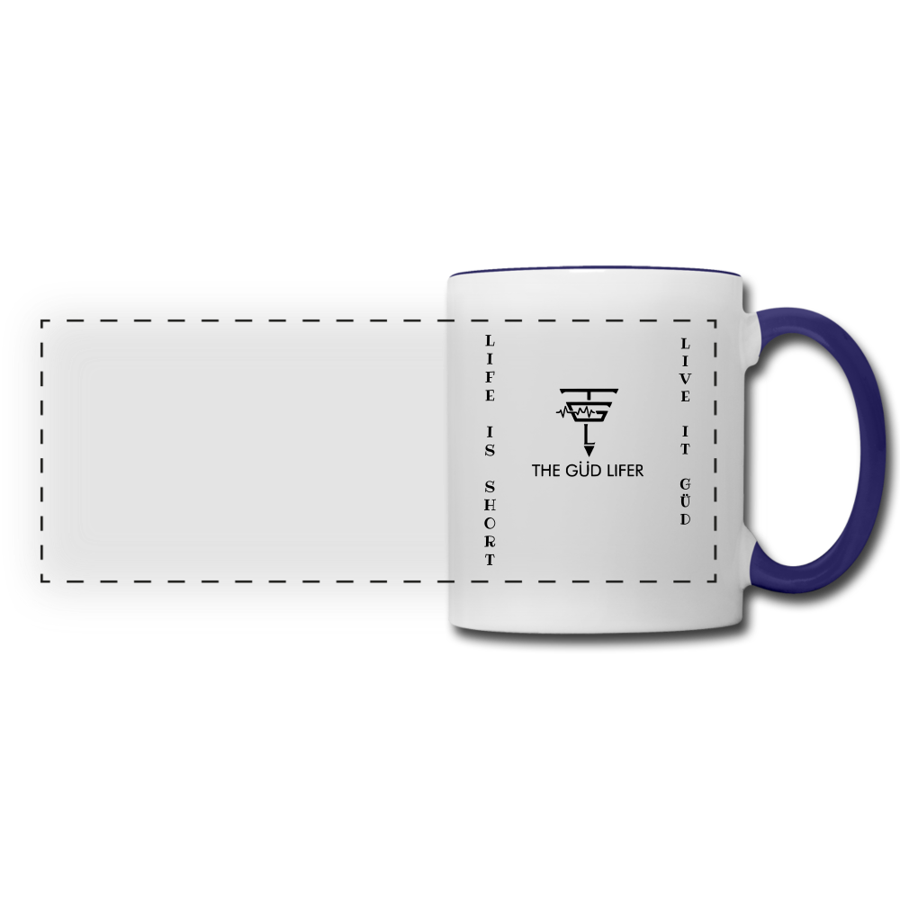 Panoramic Mug - white/cobalt blue