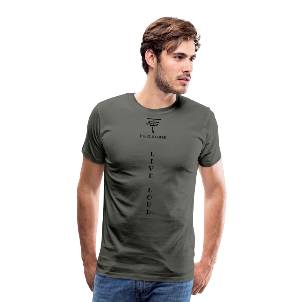 LIVE LOUD Men's Premium T-Shirt - asphalt gray