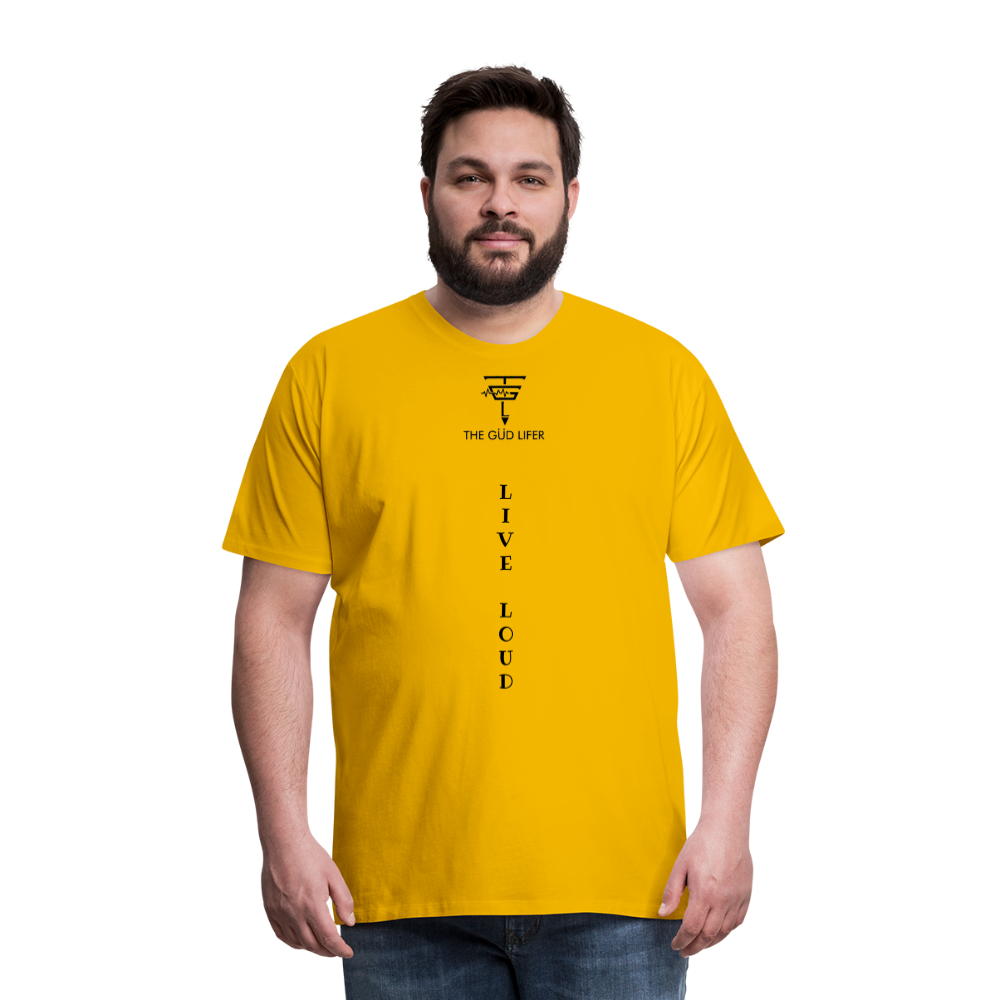 LIVE LOUD Men's Premium T-Shirt - sun yellow