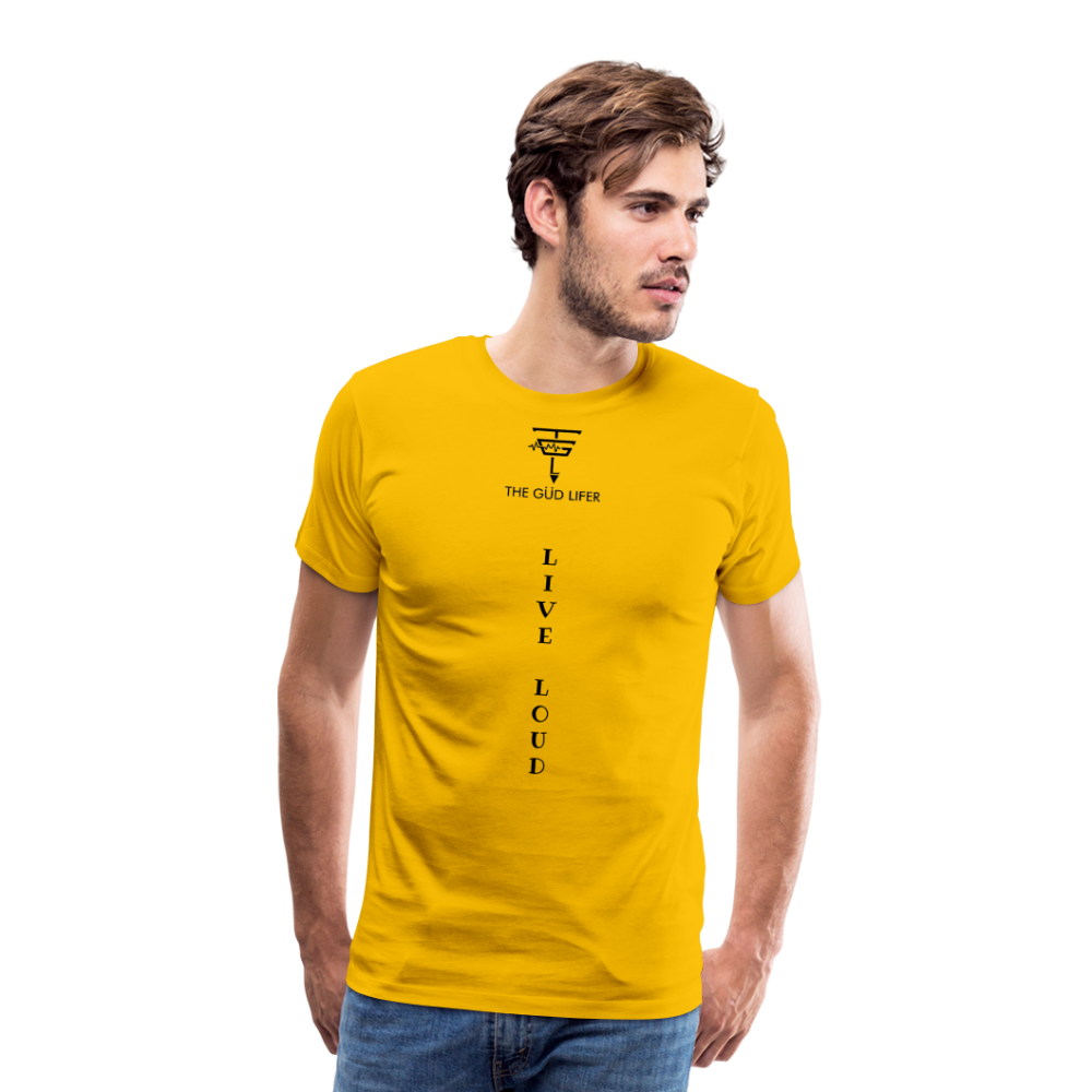 LIVE LOUD Men's Premium T-Shirt - sun yellow