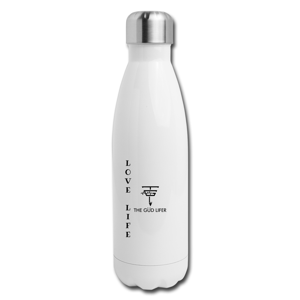 LOVE LIFE Insulated Stainless Steel Water Bottle - white