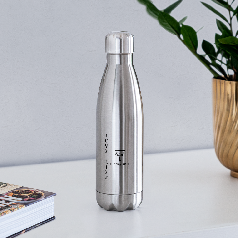 LOVE LIFE Insulated Stainless Steel Water Bottle - silver