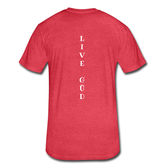 Fitted Cotton/Poly T-Shirt by Next Level - heather red