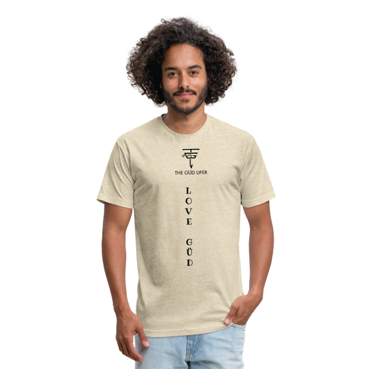 Fitted Cotton/Poly T-Shirt by Next Level - heather cream